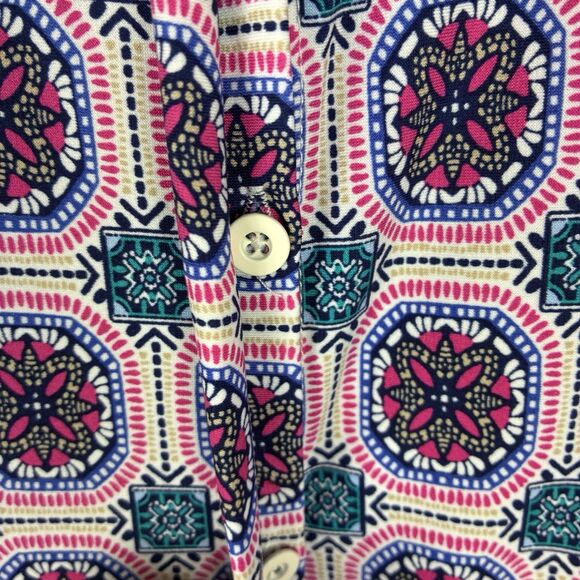 Chicos Medallion Print Shirt Dress Womens Sz 4 / XXL Colorful Jersey Stretch - Picture 4 of 8